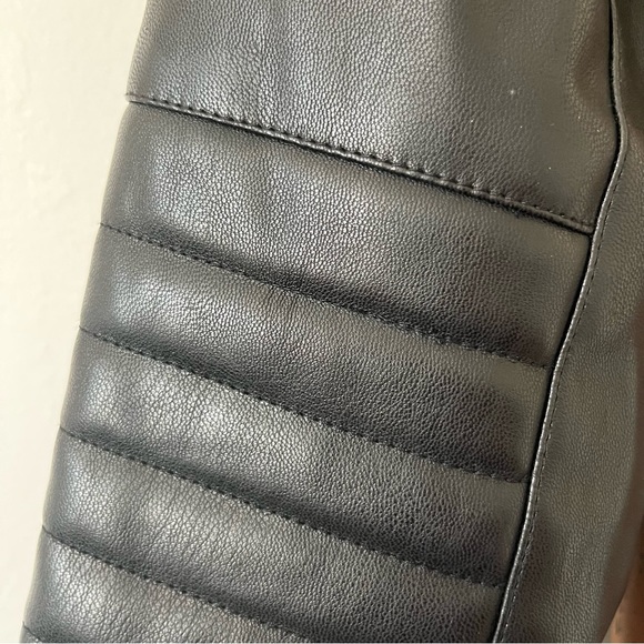 Ron Tomson N 71045 longline faux leather two tone jacket - Picture 6 of 10